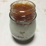 豆乳ヨーグルトと完熟柿